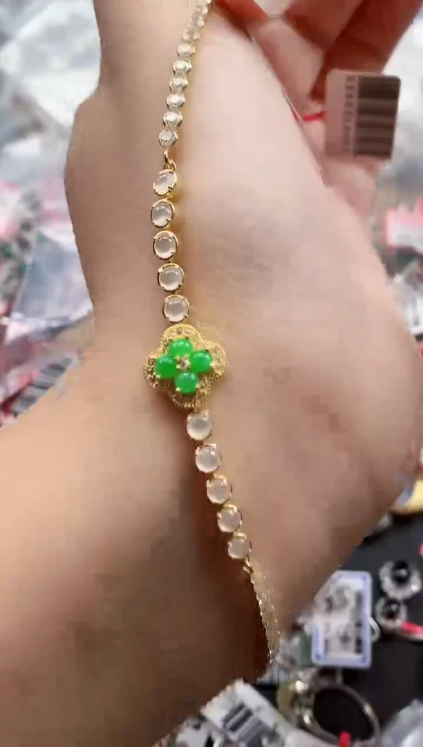 银S925镶嵌戒指翡翠天然A货缅甸翡翠