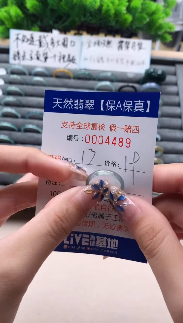 未镶嵌戒指翡翠4489