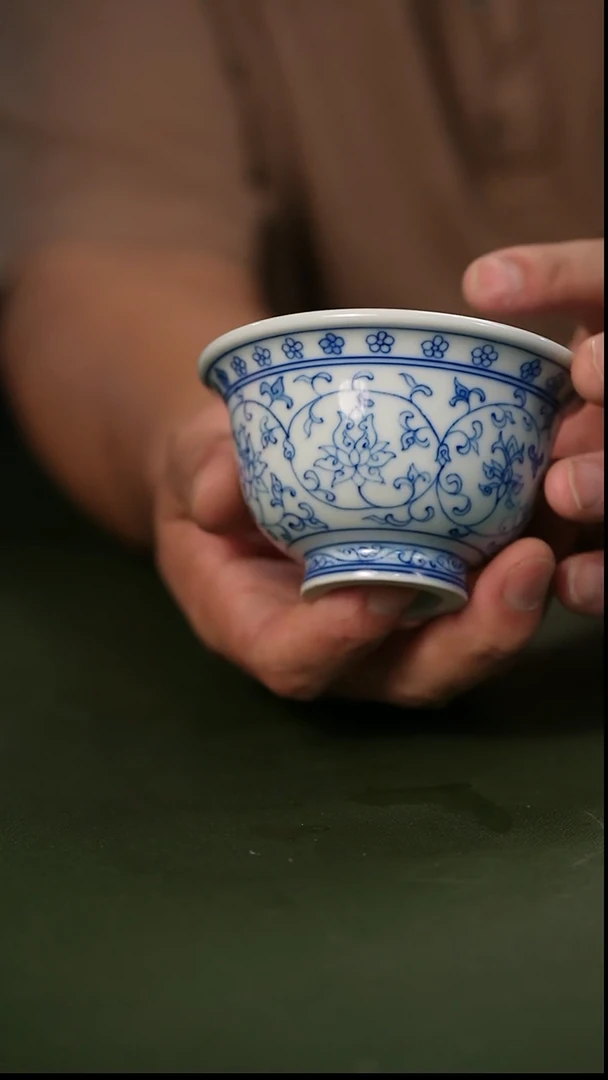 杯纯手工手绘陶瓷