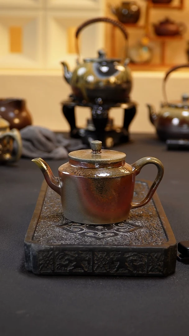 茶壶紫砂纯自然柴烧