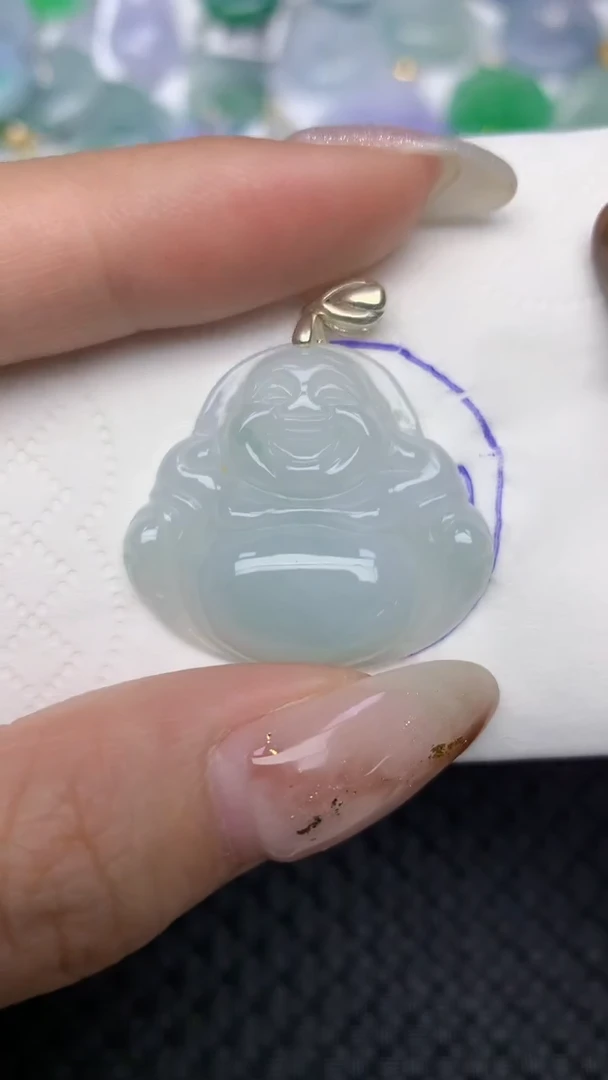 颈饰未镶嵌翡翠天然缅甸翡翠a货百元以上9元证书费自理