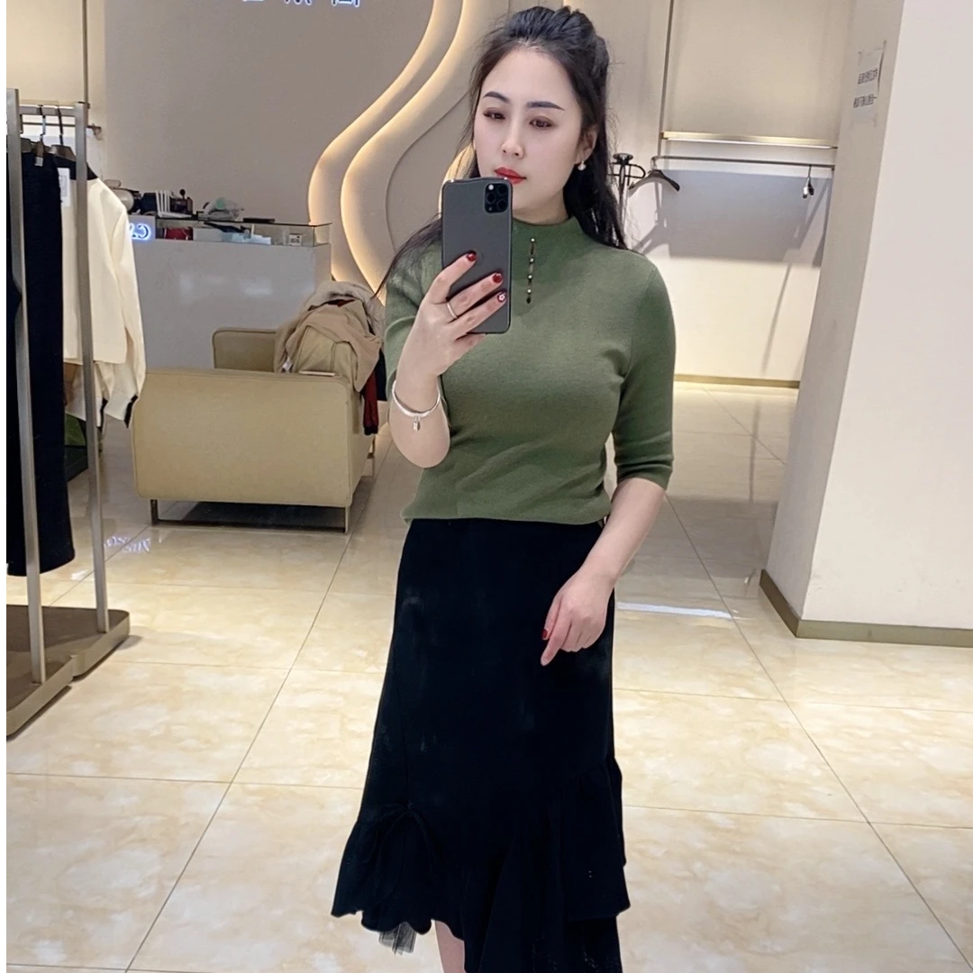 高斯雪岚半高领套头衫24113463【春装上新】