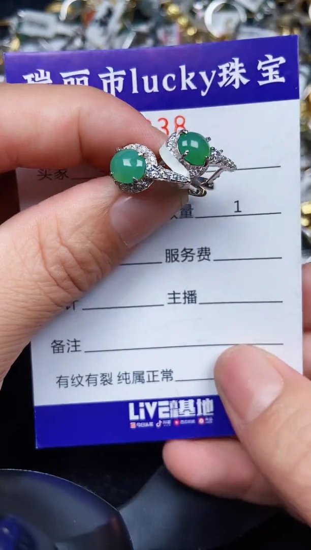 翡翠银S925镶嵌颈饰2338
