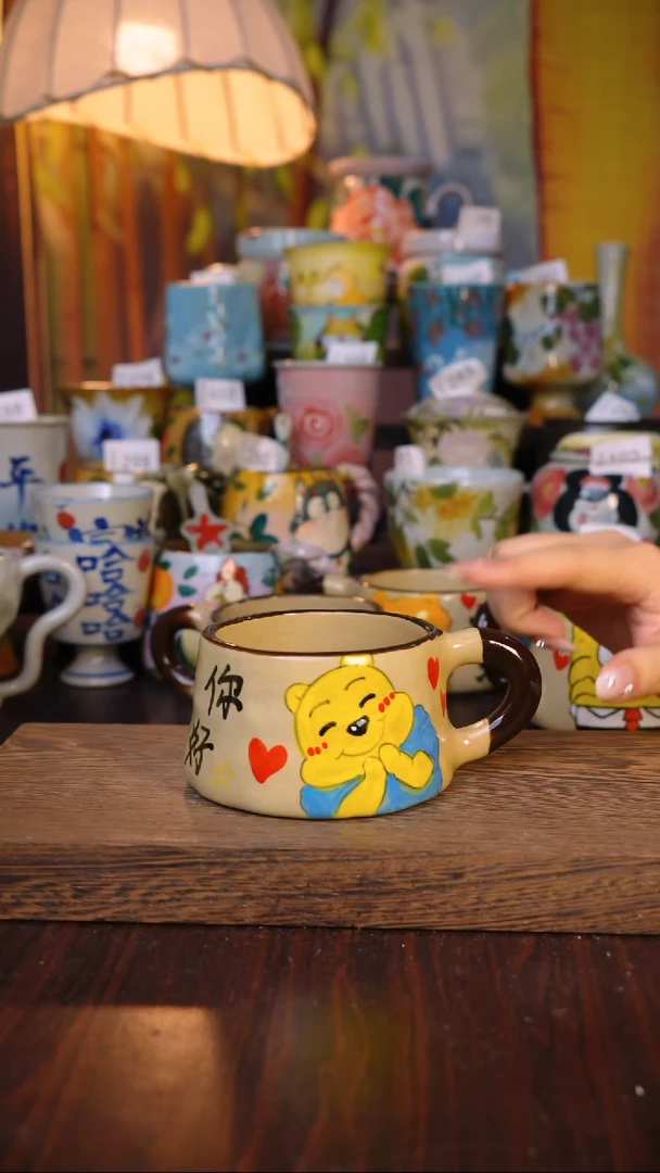 摆件泥垚手作 景德镇手工手绘器物