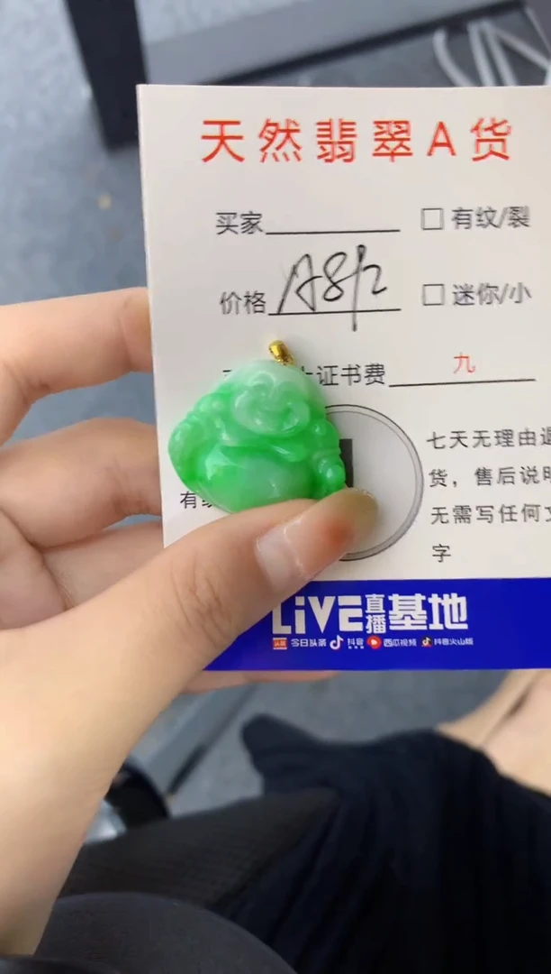 颈饰18K金镶嵌翡翠11111111