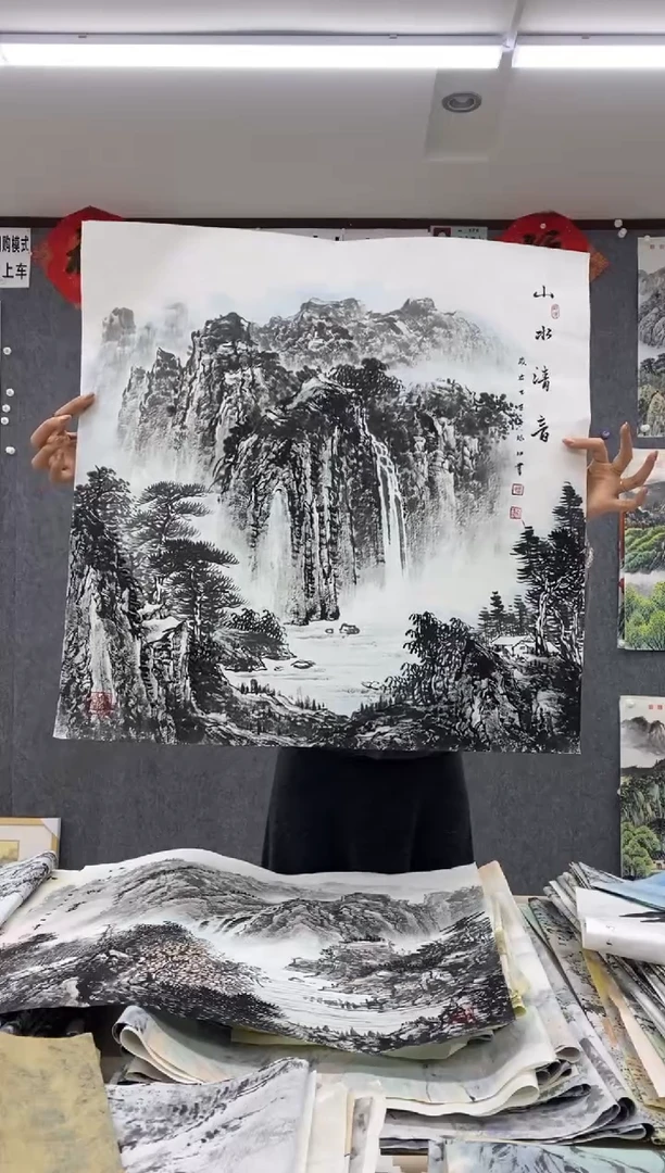 国画福利！沈泳江手绘 四尺斗方68*68cm