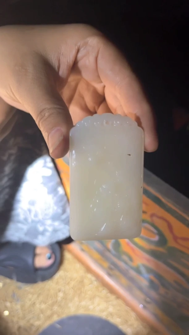 和田玉未镶嵌挂件山水无事牌