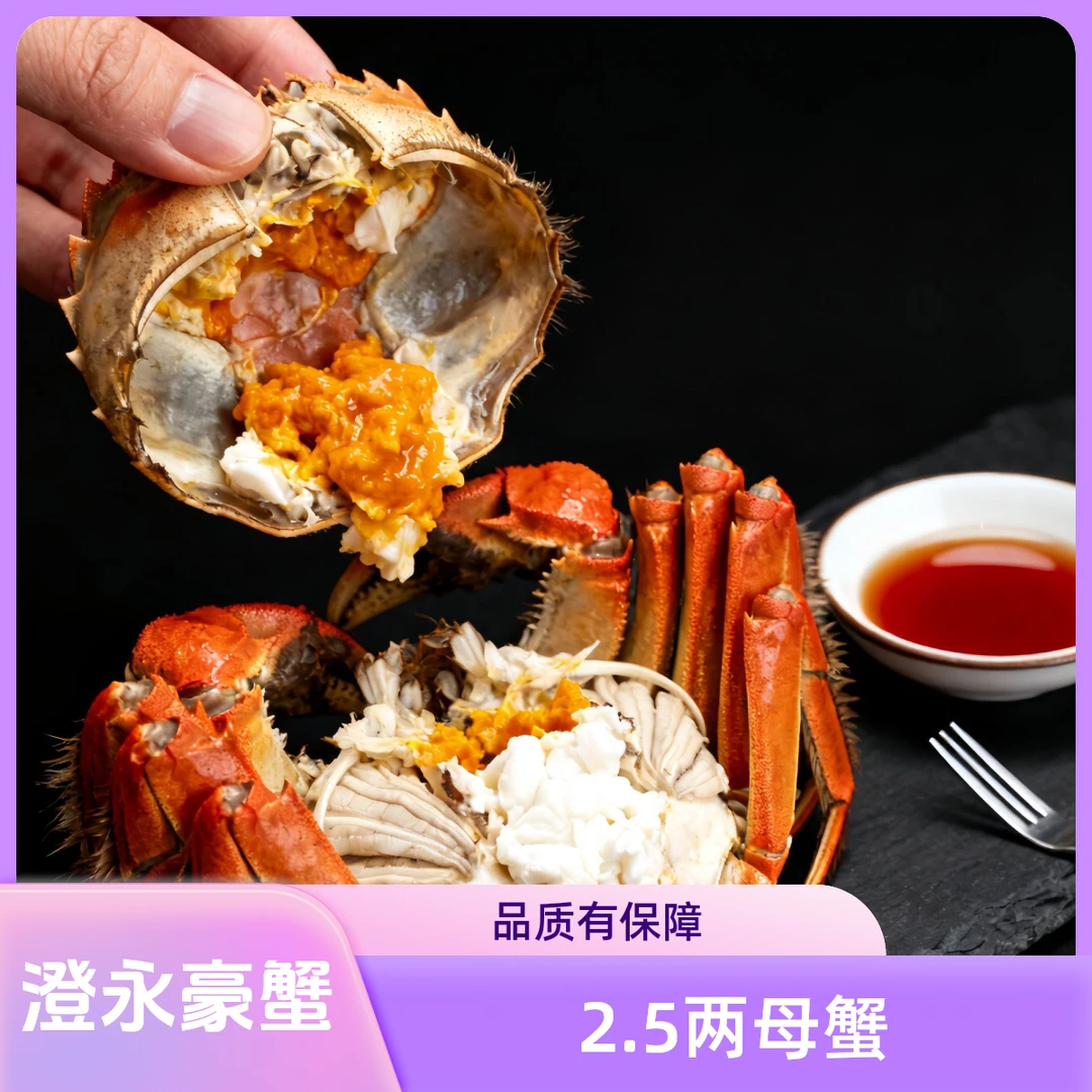 澄永豪全母活蟹现发2.5两4只尝鲜装6/8/10只礼盒装澄永豪大闸蟹