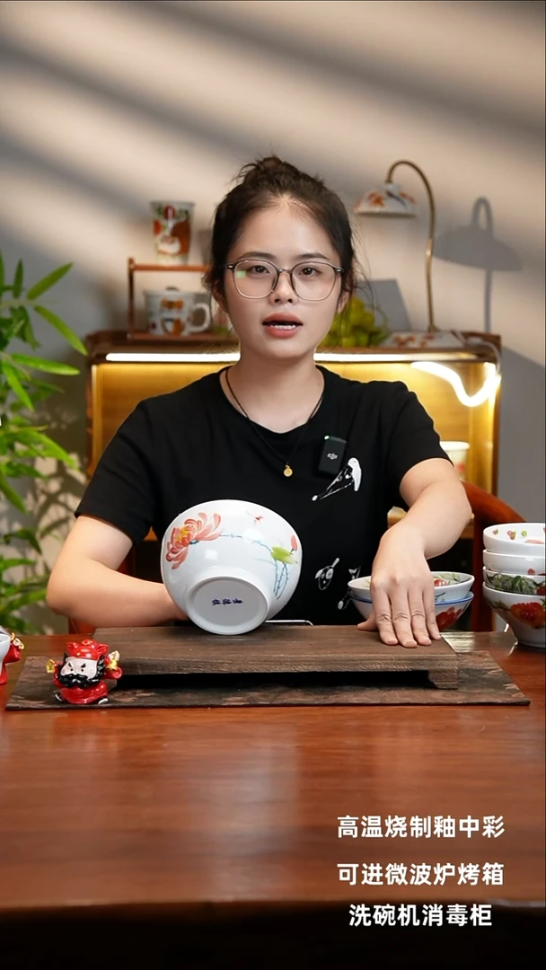 景德镇手绘釉中彩（食品级）罗汉碗