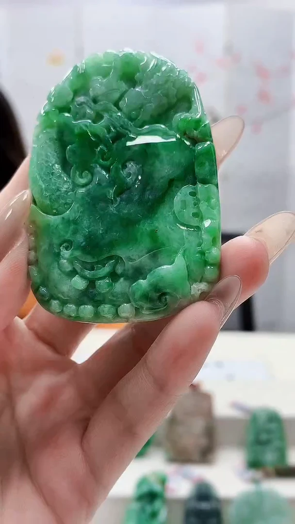 未镶嵌定制翡翠4852lr-毛货挂件36