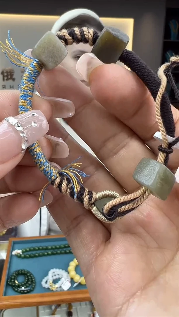 【闪购商品】和田玉（青玉）手链未镶嵌407秒拍号