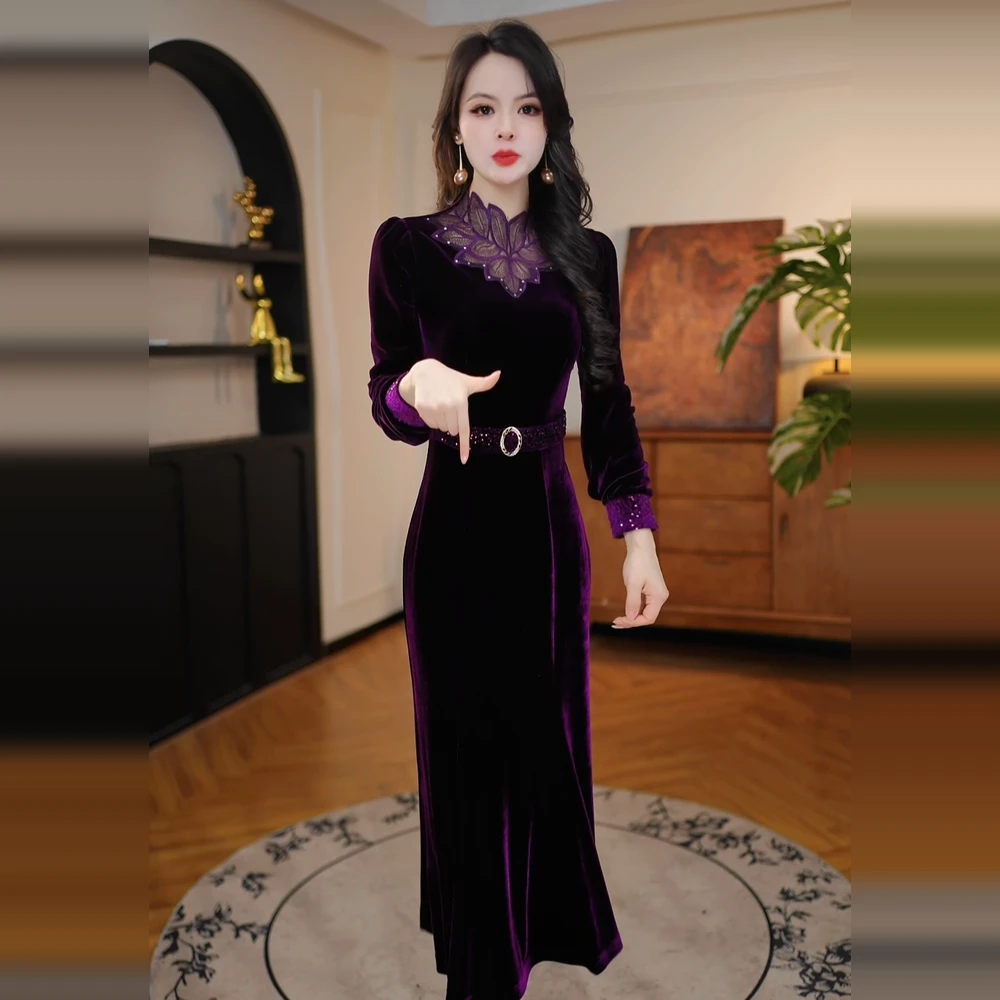 优雅气质修身收腰显瘦新款高贵连衣裙时尚气质大方精致