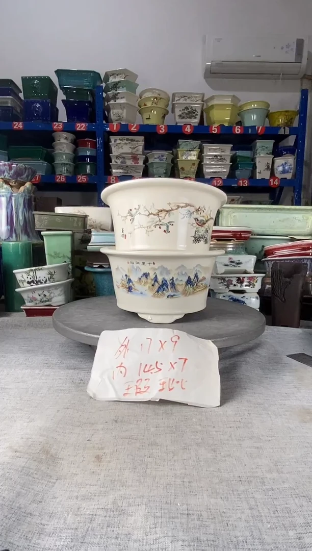 20406瑕疵两只圆盆