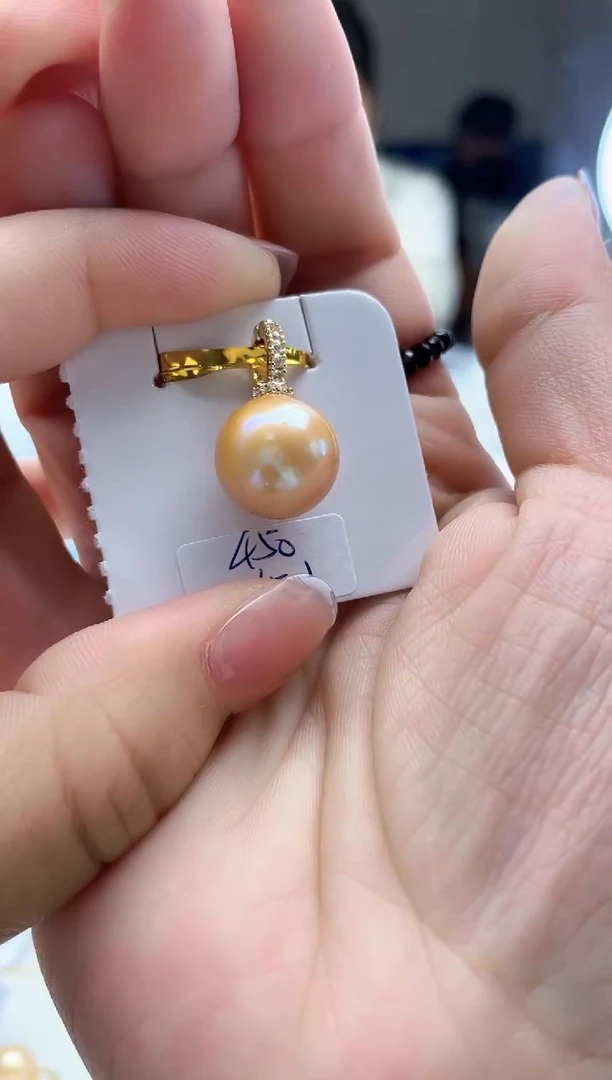 未镶嵌淡水珍珠万能扣13mm+金珠万能扣