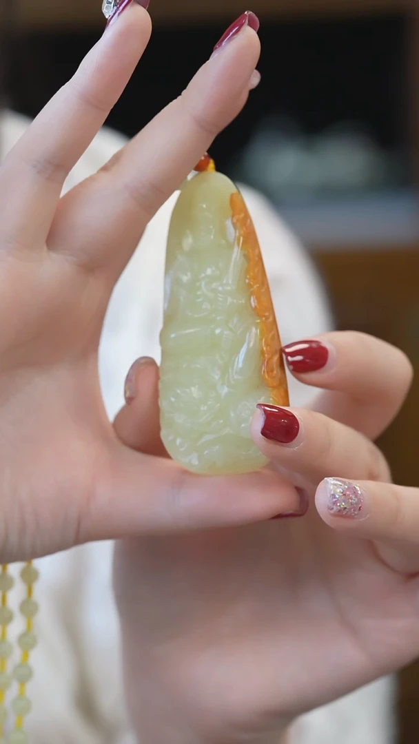 【闪购商品】和田玉吊坠未镶嵌文殊8.1*3.5*1.2