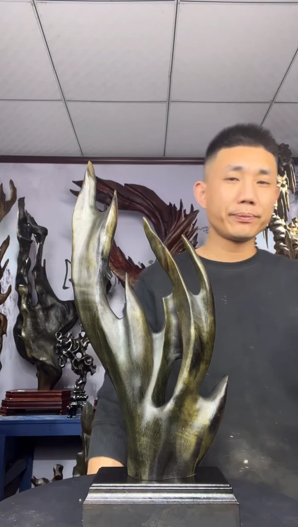 金丝楠木雕款互*金丝楠木工艺品摆件