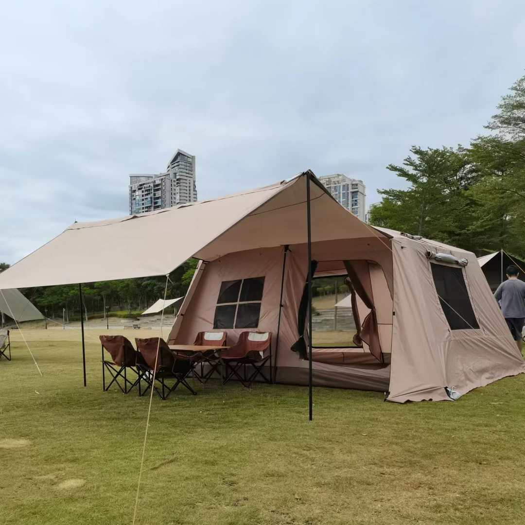 长期户外使用的帐篷露营帐篷轻奢小屋防雨防晒野营过夜大帐篷