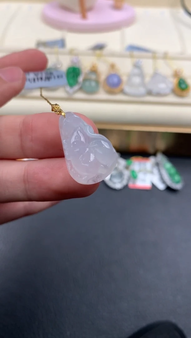 【闪购商品】翡翠颈饰18K金镶嵌A606