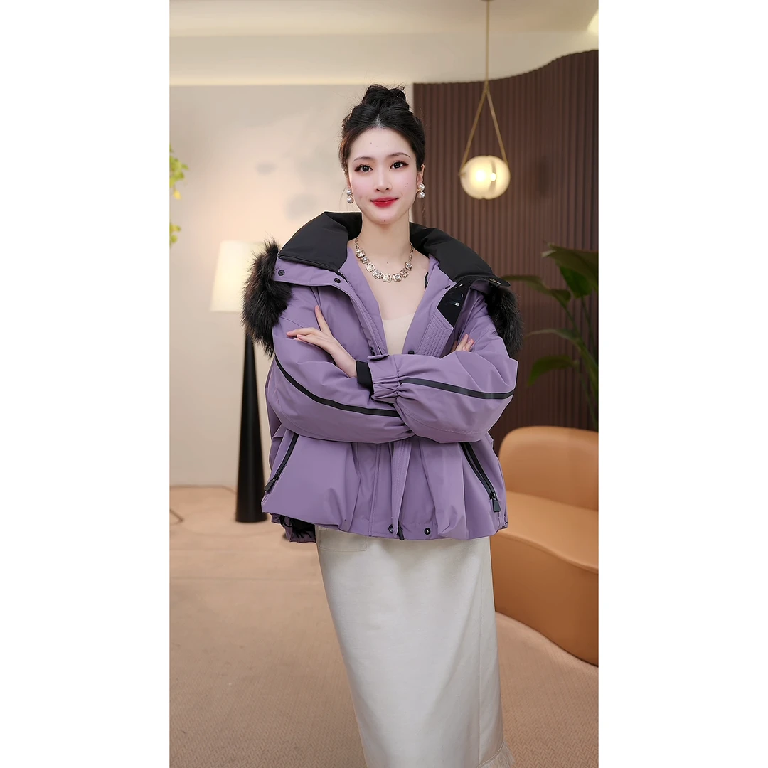 【茅茅专属】W21休闲韩版连帽羽绒服