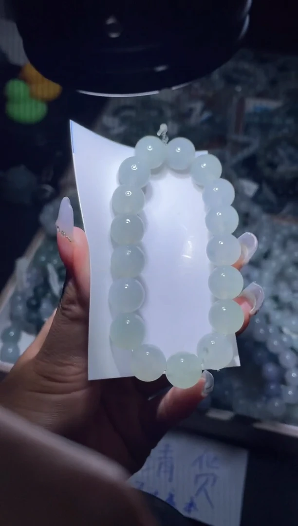 定制翡翠未镶嵌天然缅甸A货翡翠手串28