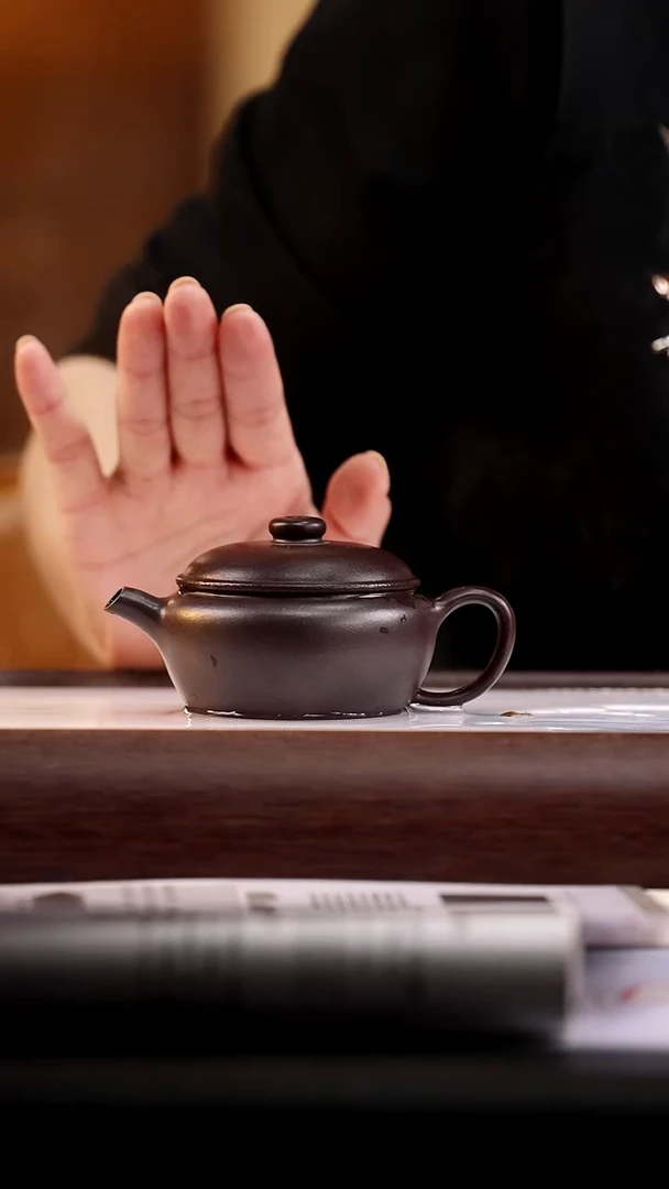 茶壶紫砂黑紫泥仿古