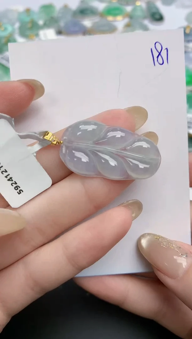 【闪购商品】翡翠颈饰18K金镶嵌天然缅甸翡翠A货