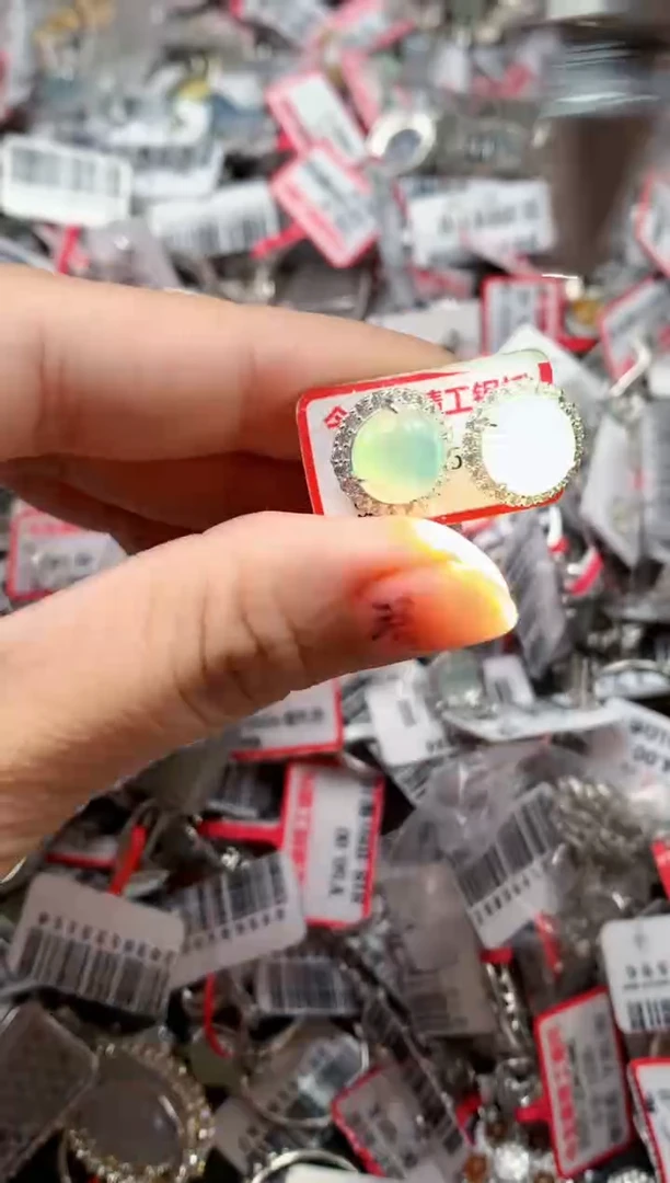 银S925镶嵌戒指翡翠天然A货缅甸翡翠