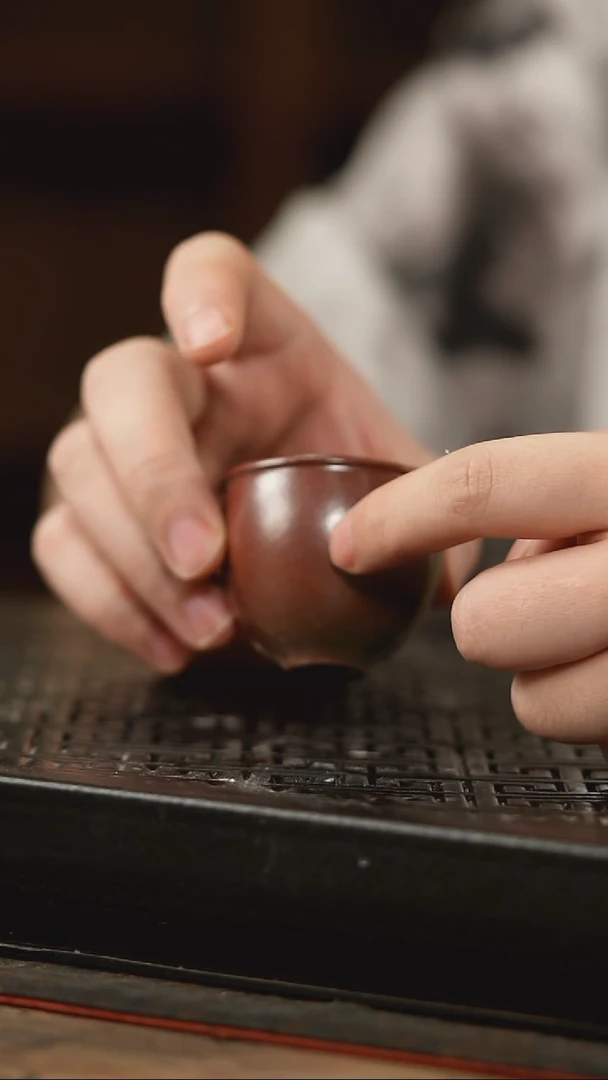 茶杯紫砂9号 微瑕朱泥小号杯 任发其一