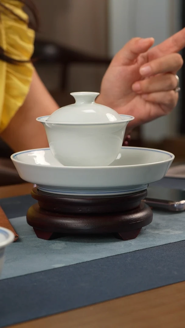 瓶大道至简素胎盖碗+壶承