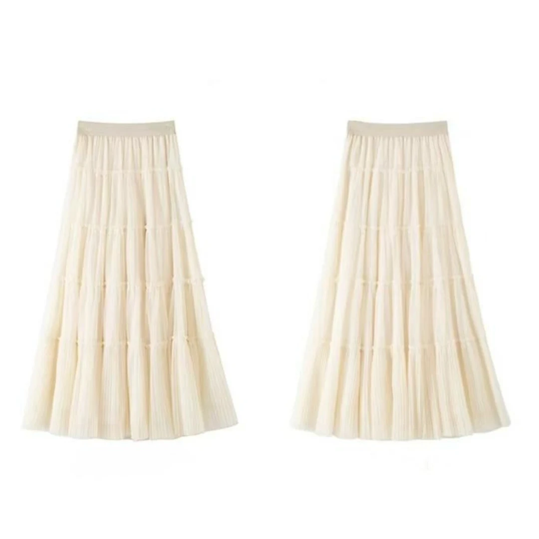 【春日告白】2025设计感时尚新款春夏网纱裙女中长款半身裙8406