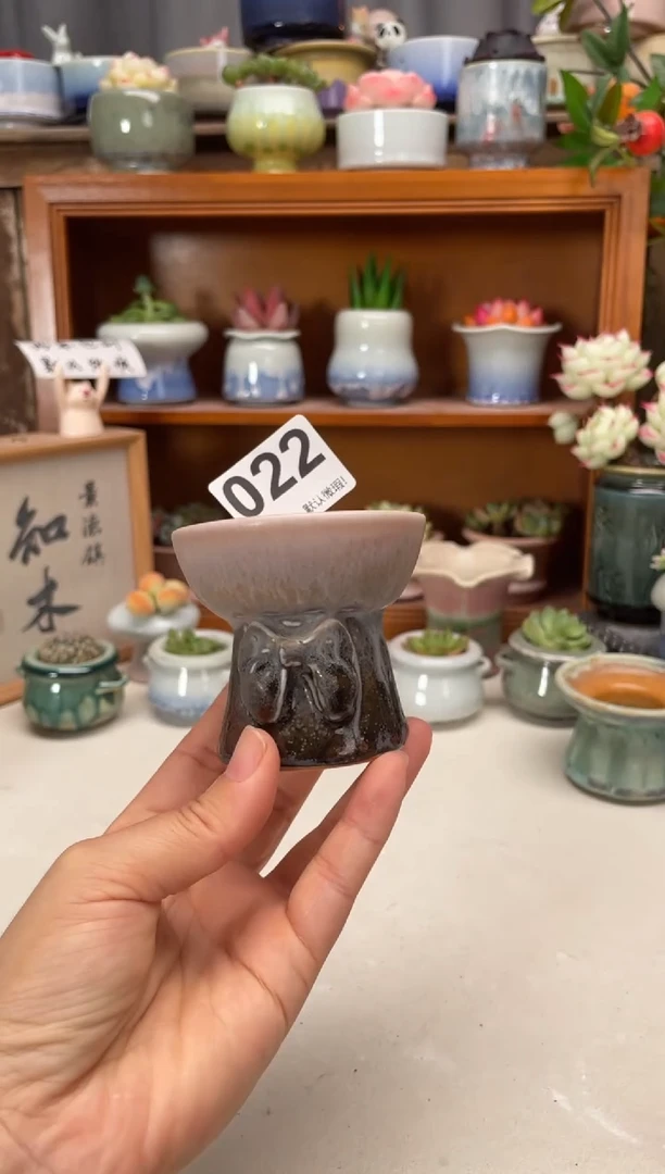 瓷片022知木小芳花盆