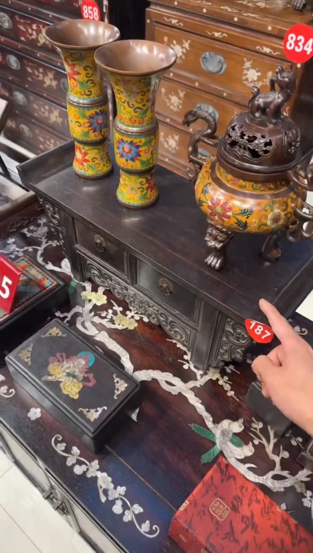 木木头款紫檀翘头小二联698