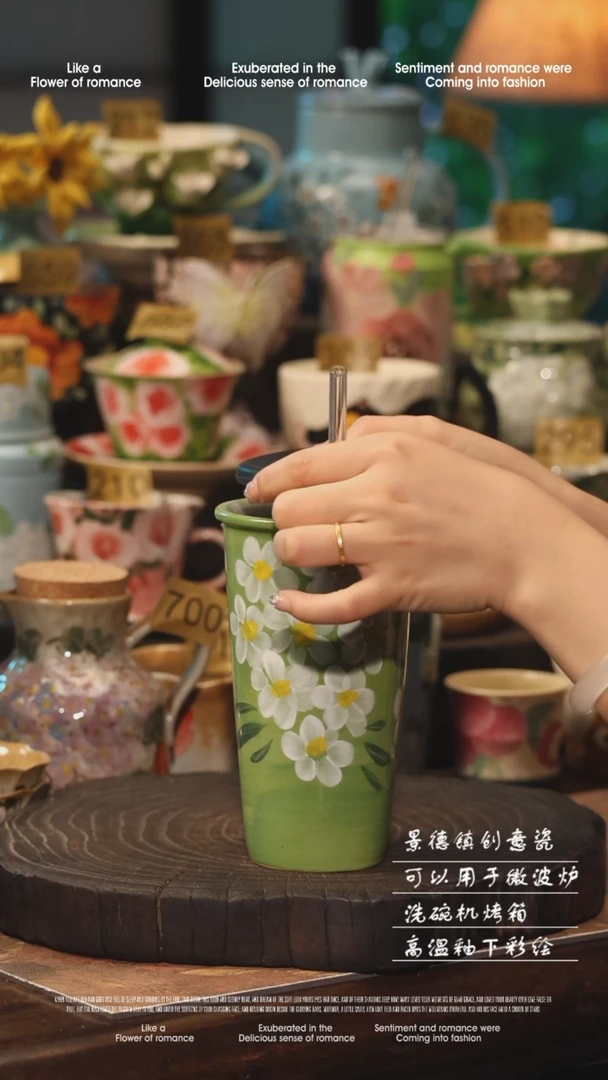 陶瓷景德镇高温釉下彩手工手绘款式