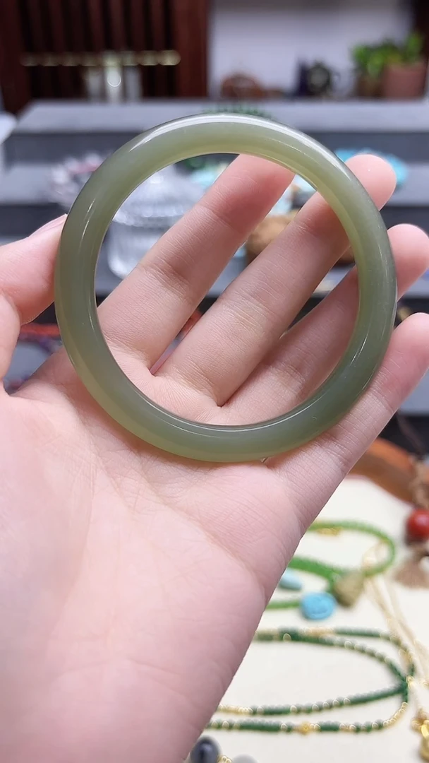 未镶嵌手镯和田玉和田玉手镯56#ZD