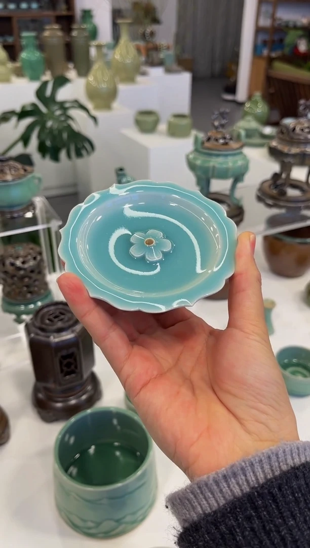 全手粉青梅花香插