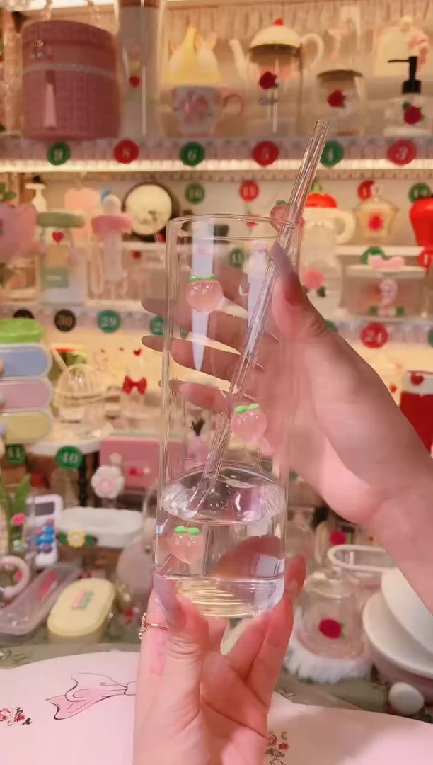 其他品质好发货快放心拍！蜜桃吸管杯