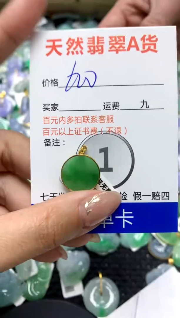 【闪购商品】翡翠颈饰18K金镶嵌111111111