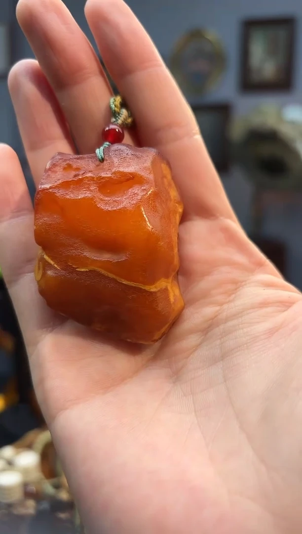 琥珀颈饰未镶嵌吊坠