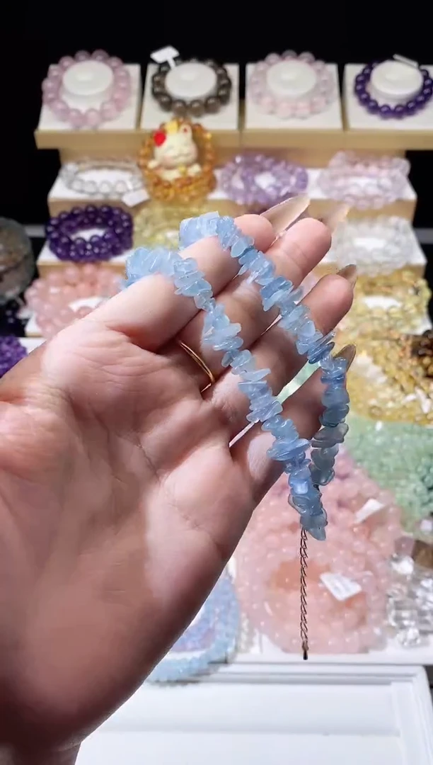 水晶手链未镶嵌海蓝宝