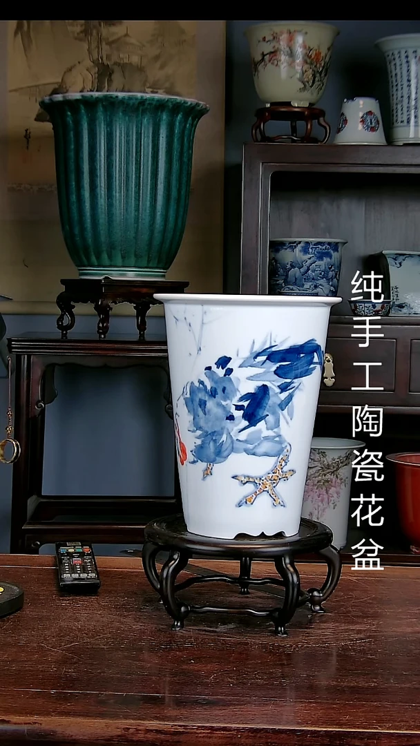 景德镇陶瓷手工花盆1