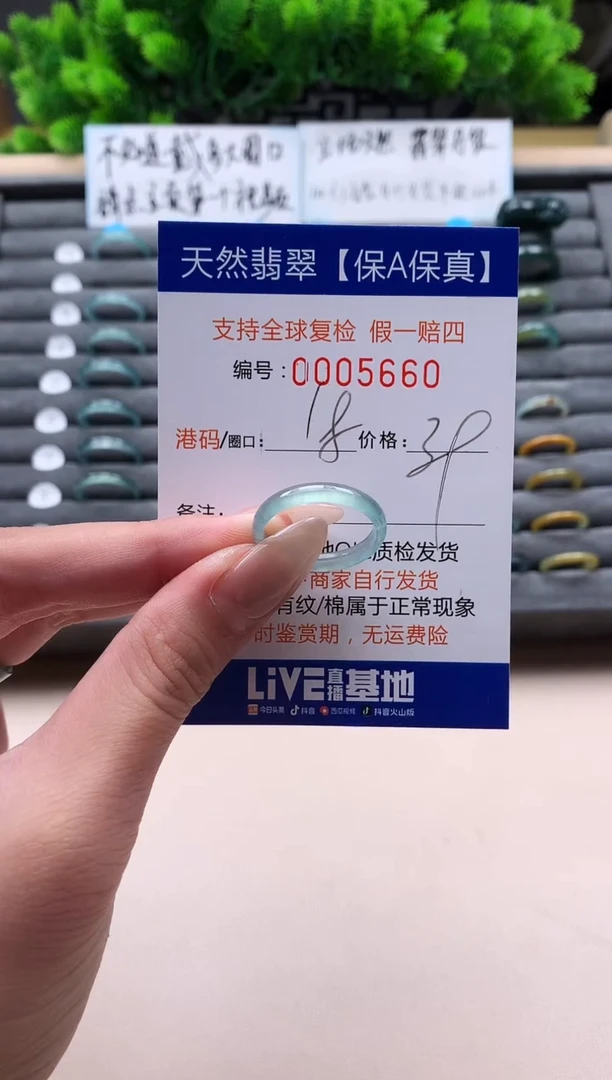 未镶嵌戒指翡翠天然  5660