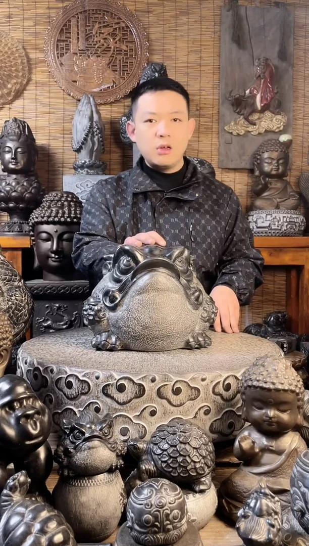 【闪购商品】30金蟾天然青石雕刻