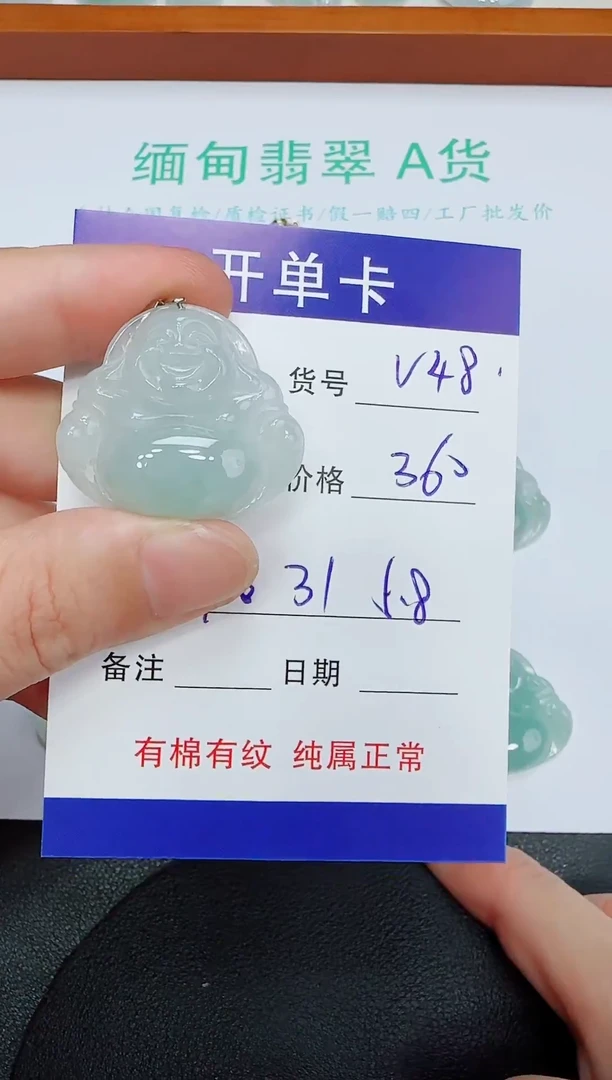吊坠(赠链)未镶嵌翡翠V48