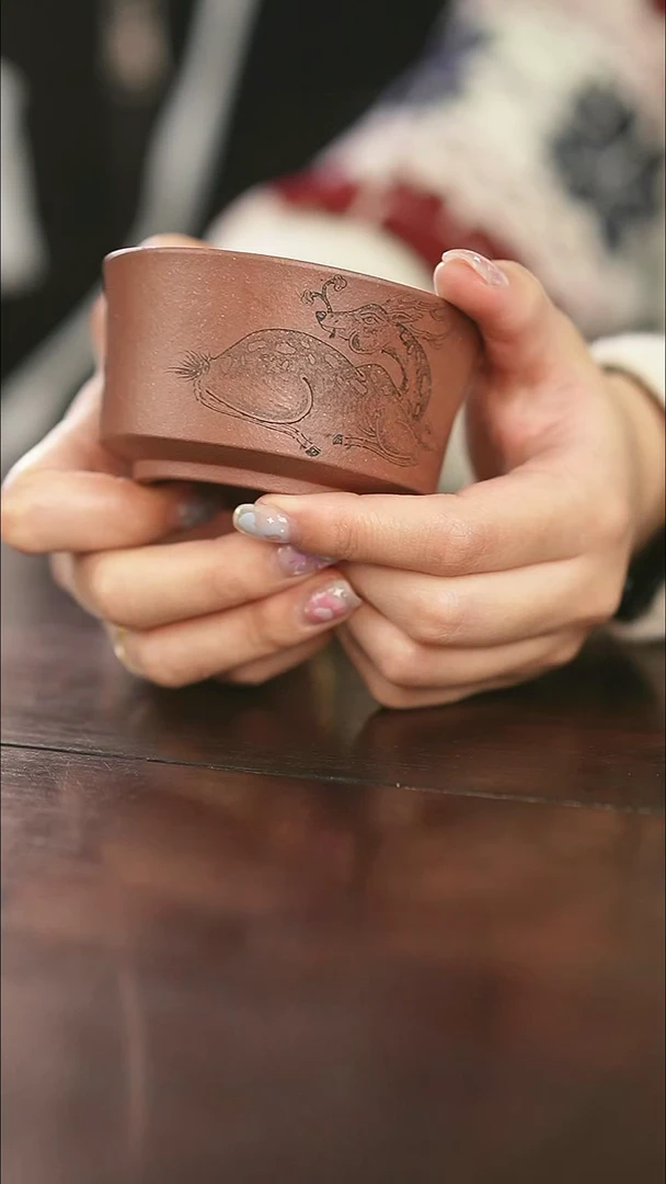 茶杯紫砂学舟主人杯鹿老段泥