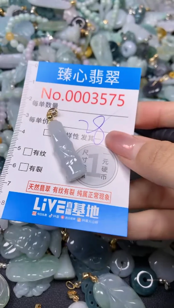 【闪购商品】翡翠颈饰未镶嵌含绳0003575