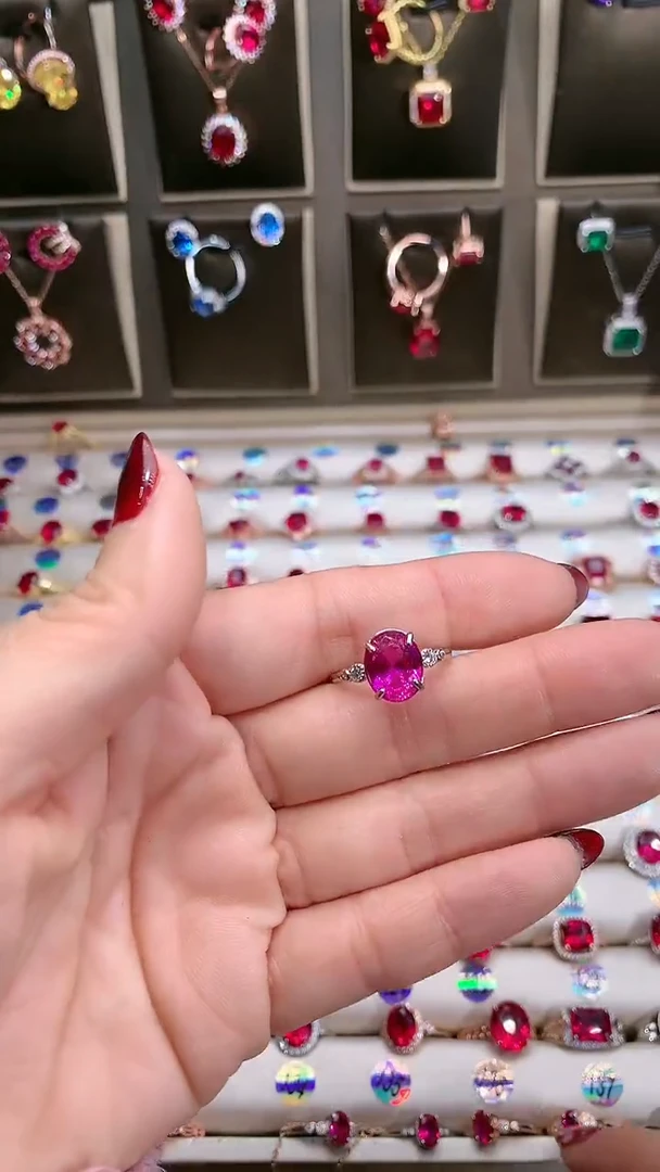 【闪购商品】蓝宝石戒指银S925镶嵌911