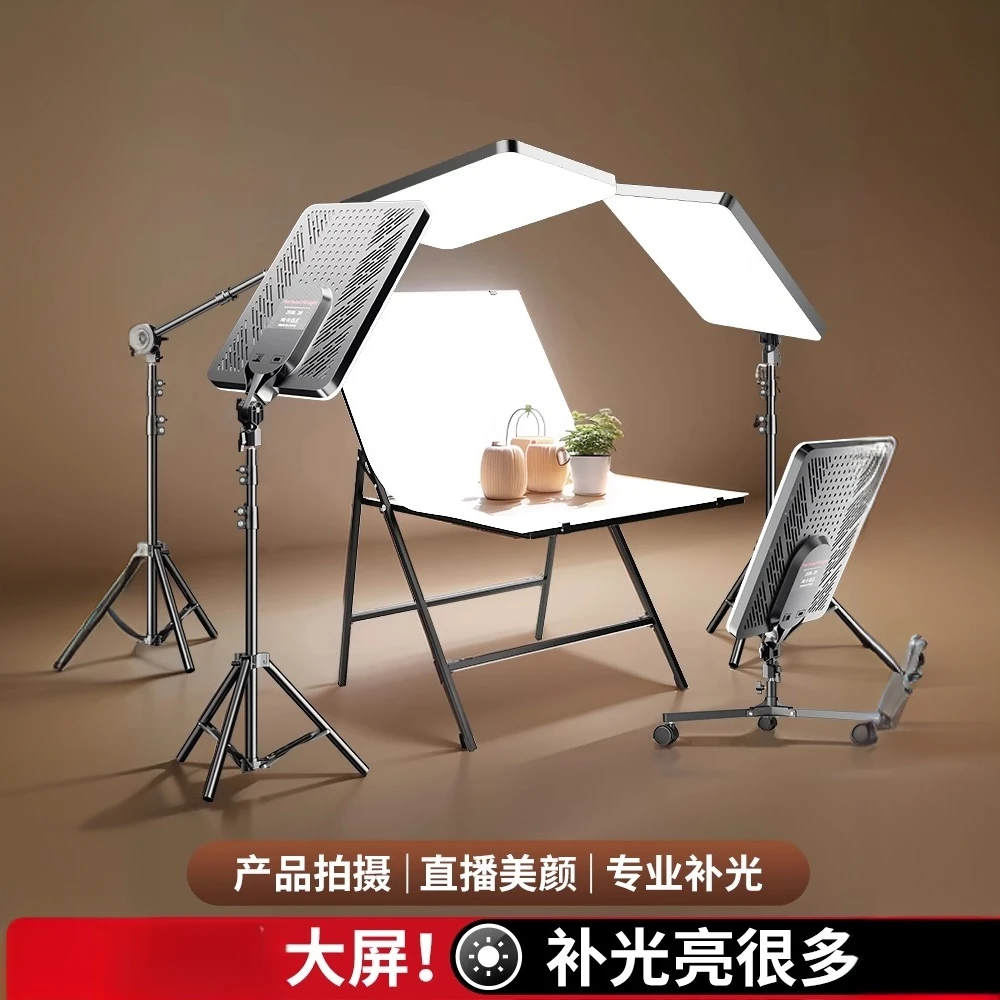 纪曼图专业摄影方形平板灯室内拍照专用直播间人像静物拍摄补光灯