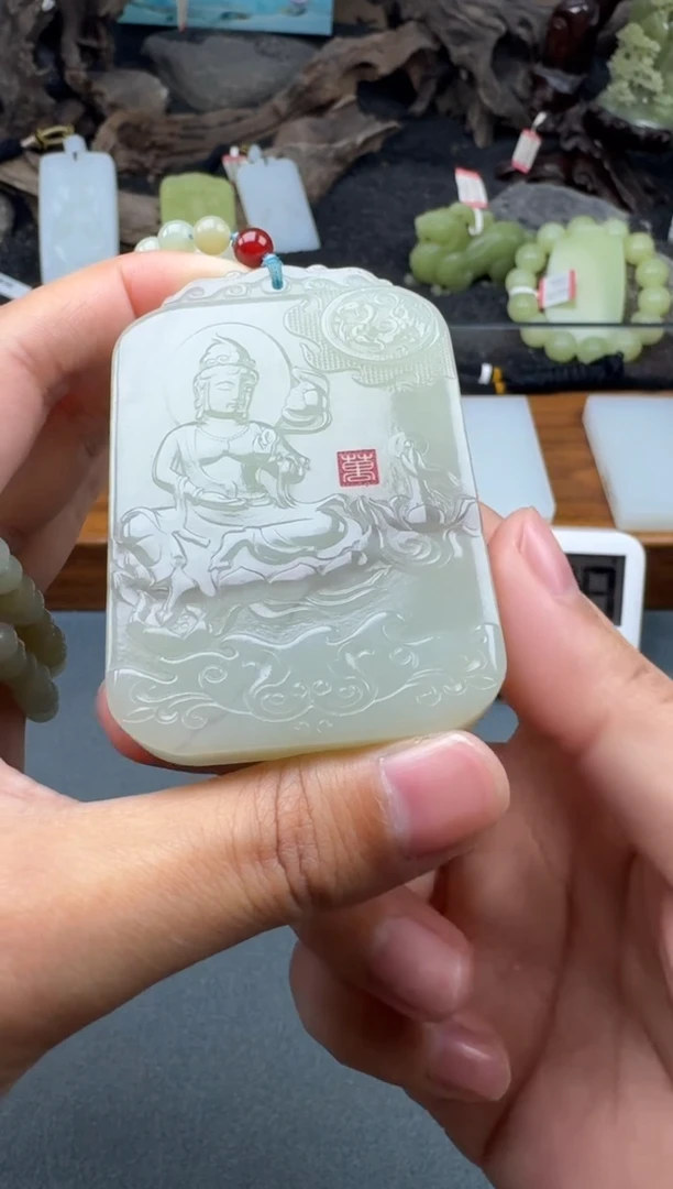 颈饰未镶嵌和田玉福*哥1