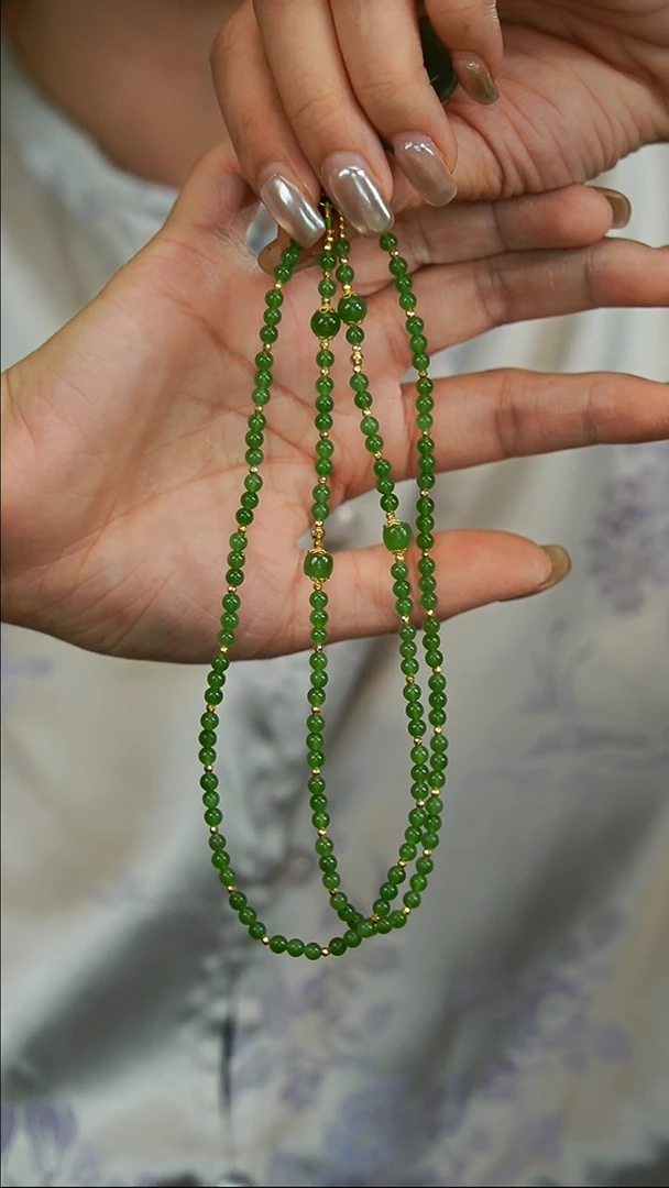 项链未镶嵌和田玉珠链