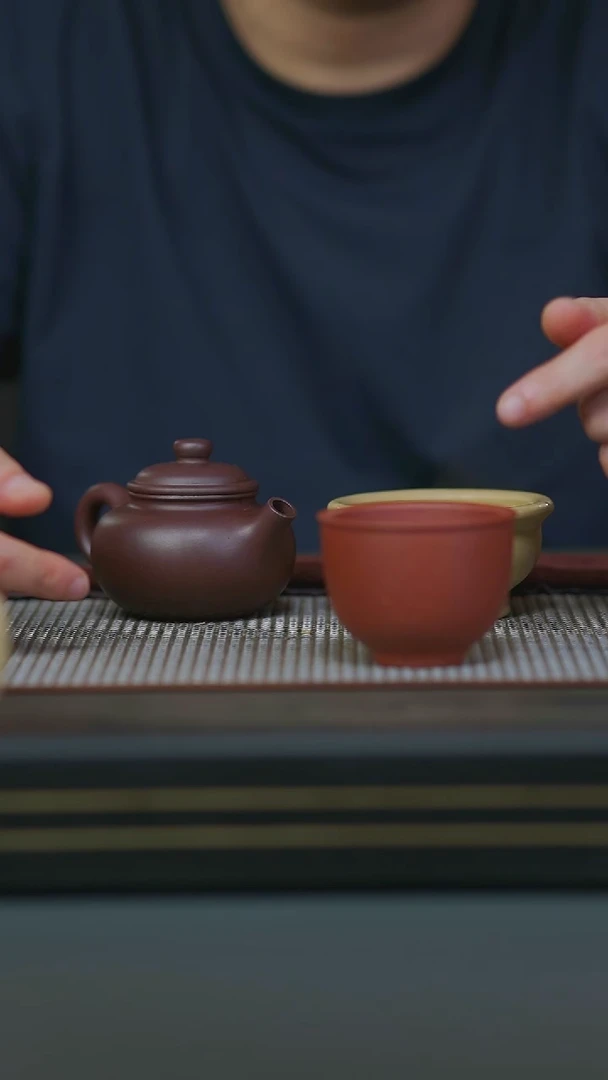 茶壶紫砂01-红降坡铃铛杯100cc